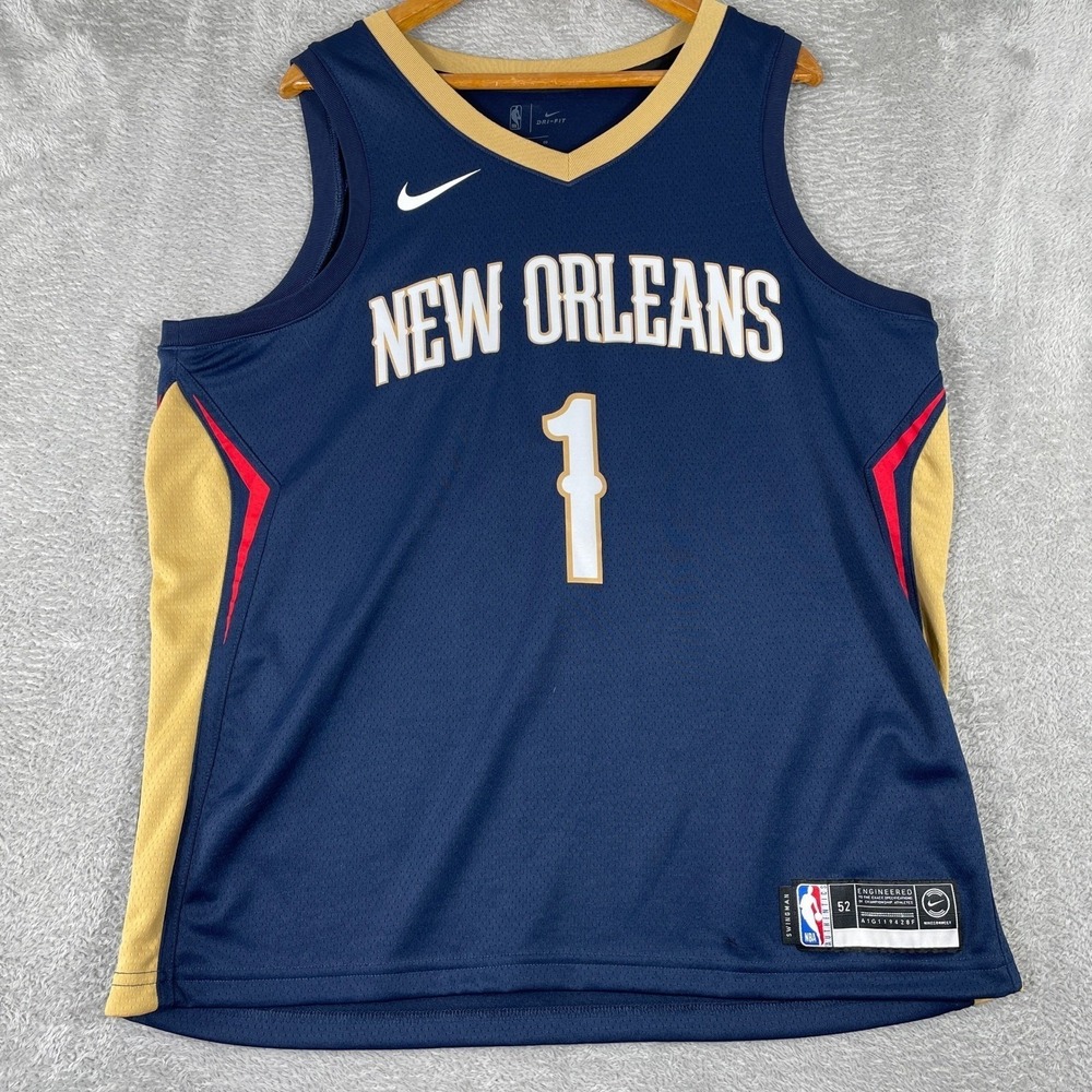 Nike Zion Williamson Pelicans Basketball Jersey Mens XL Blue Swingman NBA